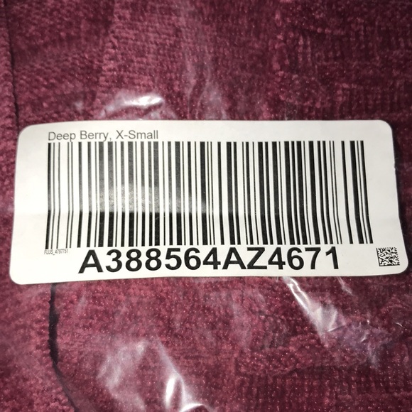 Anybody Women's Patterned Chenille Open Front Cardigan Deep Berry - Picture 4 of 5